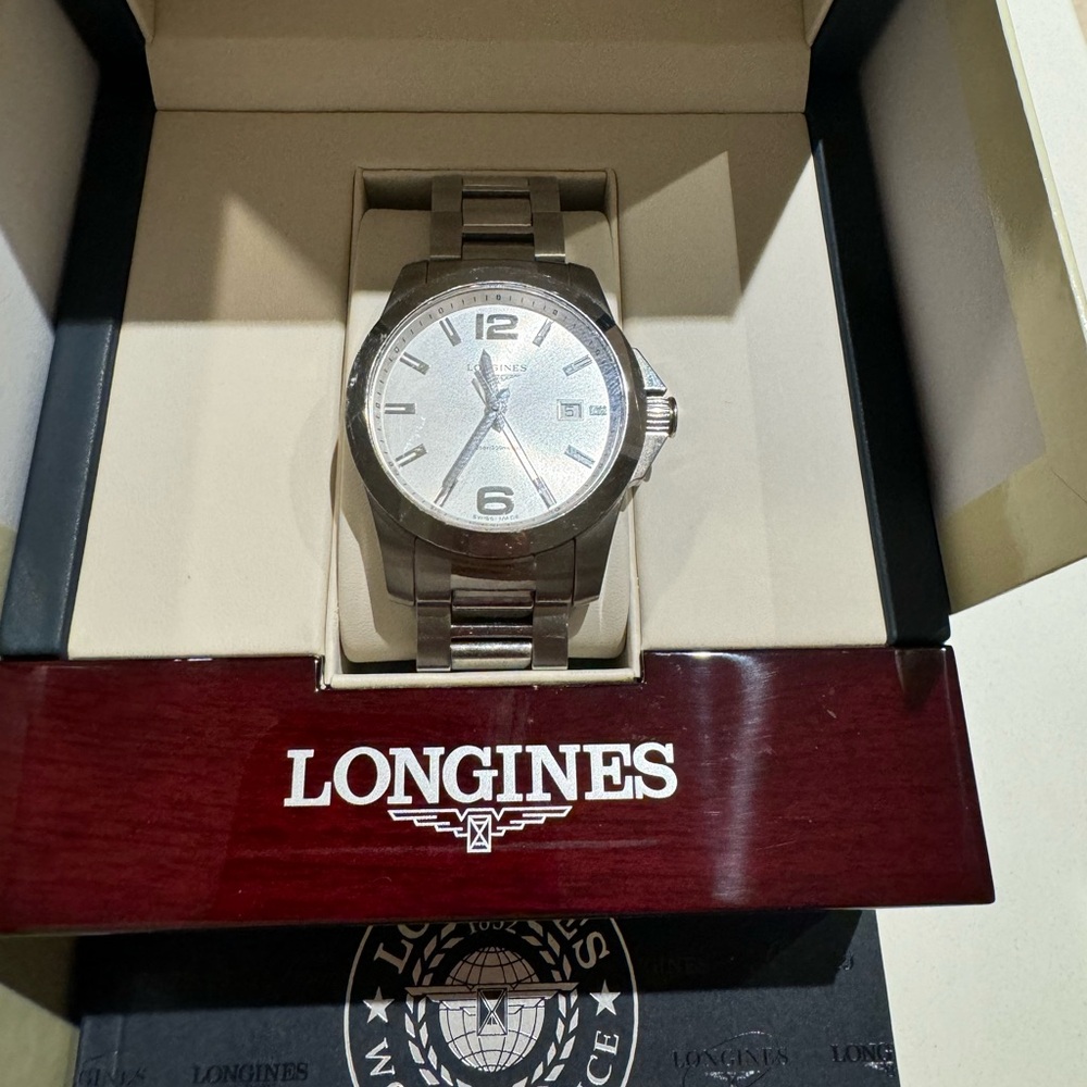 Longines 42mm Quartz Stainless Steel Watch